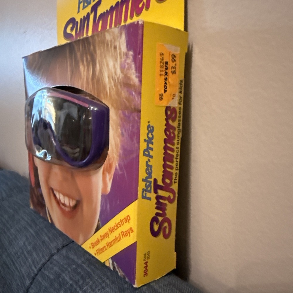 1986 Fisher-Price Sun Jammers Sunglasses Purple/Pink NIP • Vintage 80s •  NOS - Picture 2 of 6